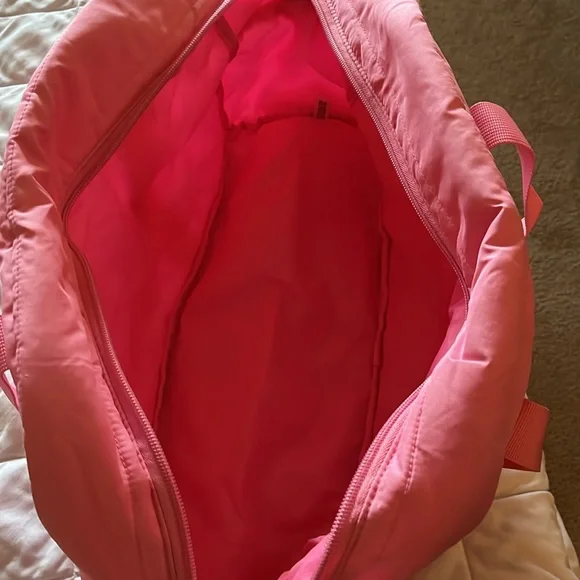 PINK tote bag; 16 inches long 7 inches tall. Has a  detachable shoulder strap. - Picture 4 of 4